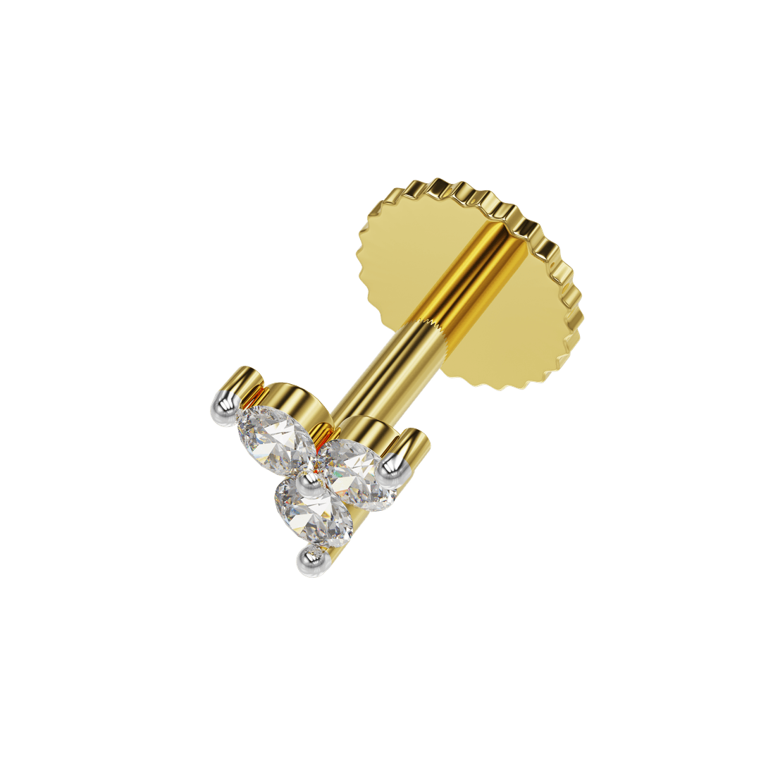 18K Ann Diamond Nose Stud